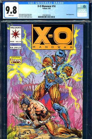 X-O Manowar #14 CGC graded 9.8 Layton story & cover HIGHEST GRADED