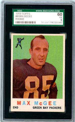 1959 Topps SGC GRADED 60 - Max McGee - Rookie - SOLD!