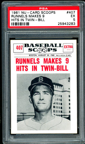 1961 (407) Nu-Cards Baseball Scoops PSA GRADED 5 - SOLD!