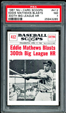 1961 (412) Nu-Cards Baseball Scoops PSA GRADED 7 SOLD!