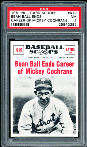 1961 (419) Nu-Cards Baseball Scoops PSA GRADED 7 - SOLD!