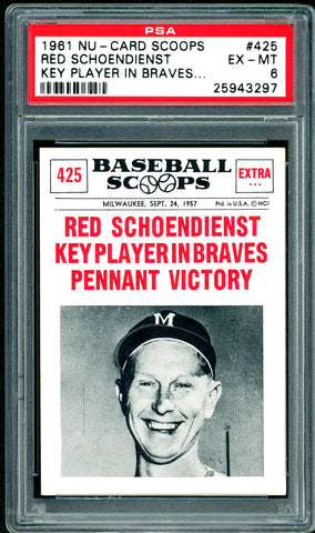1961 (425) Nu-Cards Baseball Scoops PSA GRADED 6 - SOLD!