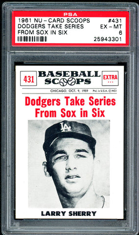 1961 (431) Nu-Cards Baseball Scoops PSA GRADED 6 - SOLD!