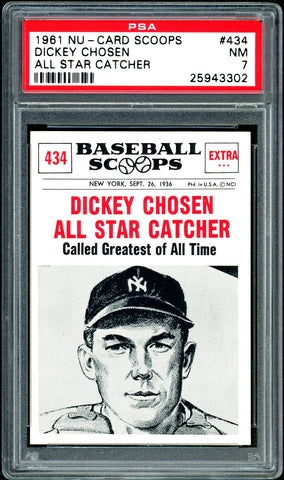 1961 (434) Nu-Cards Baseball Scoops PSA GRADED 7 - SOLD!