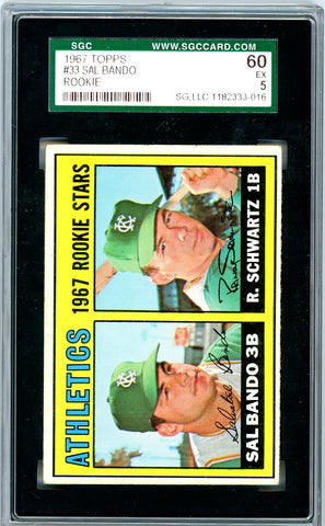 1967 Topps SGC GRADED 60 - Sal Bando - Rookie - SOLD!
