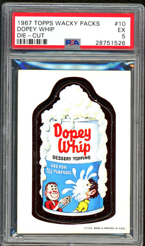 1967 Topps Wacky Packs Die-Cut #10 PSA GRADED 5 - SOLD!