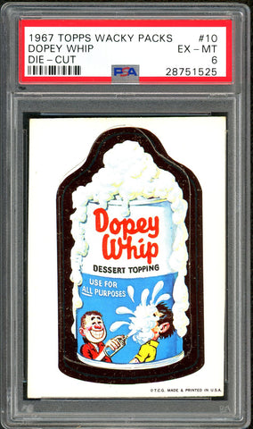 1967 Topps Wacky Packs Die-Cut #10 PSA GRADED 6 - SOLD!