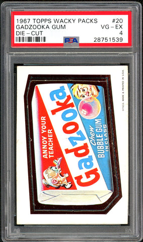 1967 Topps Wacky Packs Die-Cut #20 PSA GRADED 4 - SOLD!