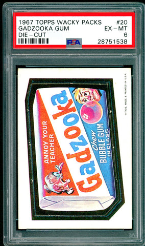 1967 Topps Wacky Packs Die-Cut #20 PSA GRADED 6 - SOLD!