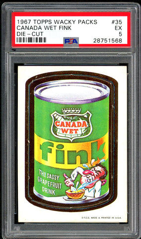1967 Topps Wacky Packs Die-Cut #35 PSA GRADED 5 - SOLD!