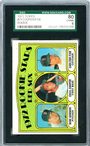 1972 Topps SGC GRADED 80  Cooper/Fisk - Rookie - SOLD!