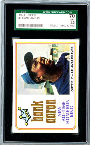1974 Topps SGC GRADED 70 - Hank Aaron - SOLD!