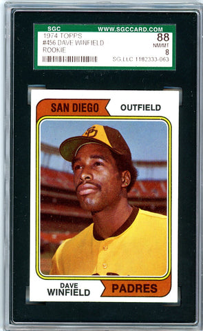 1974 Topps SGC GRADED 88 - Dave Winfield - Rookie - SOLD!
