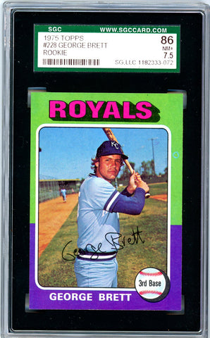 1975 Topps SGC GRADED 86 - George Brett - Rookie - SOLD!