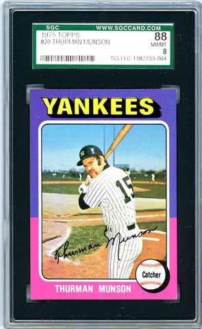 1975 Topps SGC GRADED 88  Thurman Munson - SOLD!