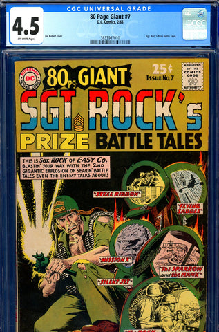 Eighty Page Giant #07 CGC graded 4.5  Sgt. Rock's Prize Battle Tales - SOLD!