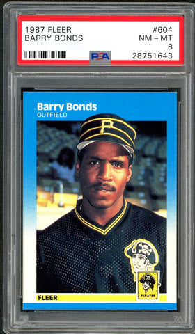 1987 Fleer PSA GRADED 8 - Barry Bonds - SOLD!