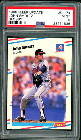 1988 Fleer Update Glossy - PSA GRADED 9 - John Smoltz - SOLD!