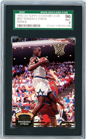 1992-93 Topps Stadium Club SGC GRADED 96 Shaquille O'Neal rookie - SOLD!