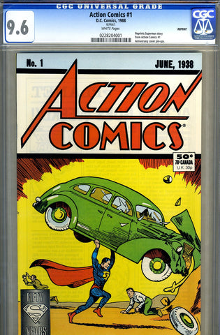 Action Comics #1   CGC graded 9.6 - (1988 reprint) - SOLD!