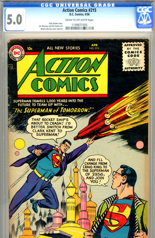 Action Comics #215 CGC graded 5.0 - W. Boring cover (1956) - SOLD!