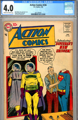 Action Comics #236 CGC graded 4.0 - SOLD!