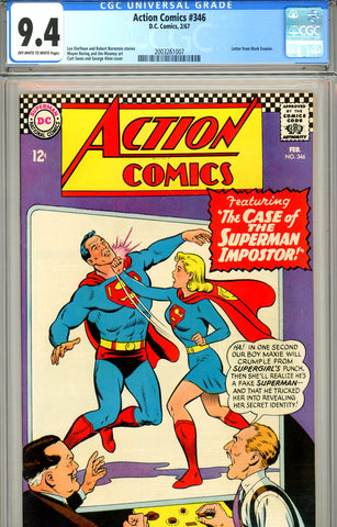 Action Comics #346 CGC graded 9.4 SOLD!