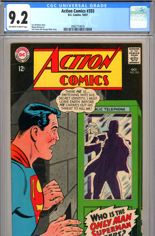 Action Comics #355 CGC graded 9.2 SCARCE IN GRADE! - SOLD!