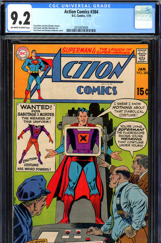 Action Comics #384 CGC 9.2 - Curt Swan cover and art - SOLD!