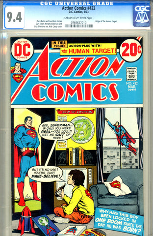 Action Comics #422   CGC graded 9.4 origin Human Target - SOLD!