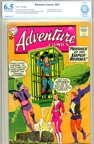 Adventure Comics #267   CBCS graded 6.5 -  second Legion of Super-Heroes - SOLD!