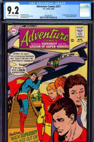 Adventure Comics #371 CGC graded 9.2 1st Chemical King - SOLD!