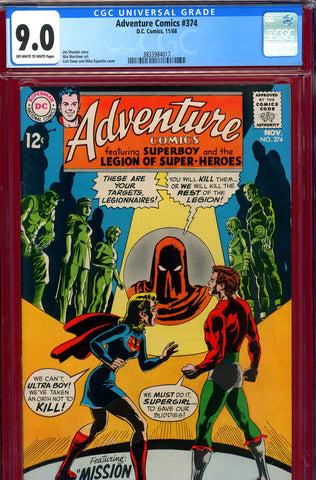 Adventure Comics #374 CGC graded 9.0 Swan/Esposito cover - SOLD!