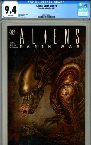 Aliens: Earth War #1 CGC graded 9.4 - painted cover