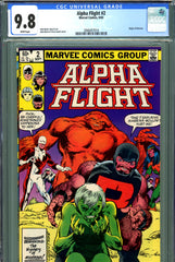 Alpha Flight #02 CGC graded 9.8 HIGHEST GRADED see note