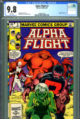 Alpha Flight #02 CGC graded 9.8 HIGHEST GRADED see note OC