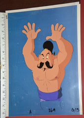 Original production cel -"Aladdin"- by Golden Films 040 OVER-SIZED 15" x 10.50"