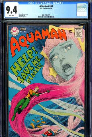 Aquaman #40 CGC graded 9.4 - white pages SOLD!
