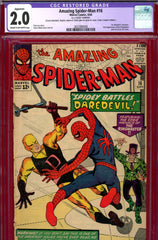 Amazing Spider-Man #016 CGC graded 2.0 first Daredevil crossover - SOLD!