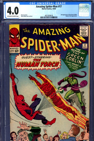 Amazing Spider-Man #017 CGC graded 4.0 2nd appearance of the Green Goblin - SOLD!