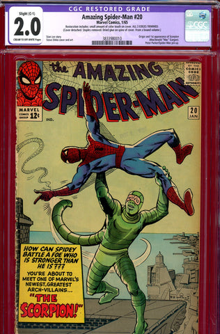 Amazing Spider-Man #020 CGC graded 2.0 first appearance of Scorpion - SOLD!