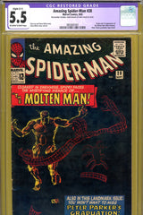 Amazing Spider-Man #028 CGC graded 5.5 origin/1st app of the Molten Man - SOLD!