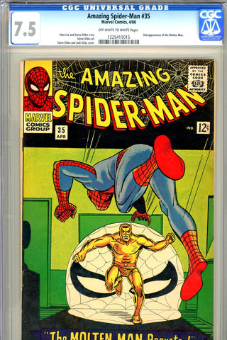 Amazing Spider-Man #035 CGC graded 7.5 second Molten Man