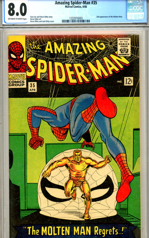 Amazing Spider-Man #035 CGC GRADED 8.0 second Molten Man SOLD!