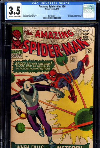 Amazing Spider-Man #036 CGC graded 3.5 1st appearance of the Looter