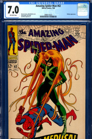 Amazing Spider-Man #062 CGC graded 7.0 Medusa cover and story - Romita c/a - SOLD!