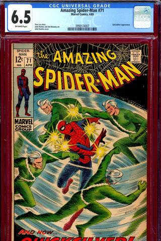 Amazing Spider-Man #071 CGC graded 6.5 Quicksilver cover and story - SOLD!