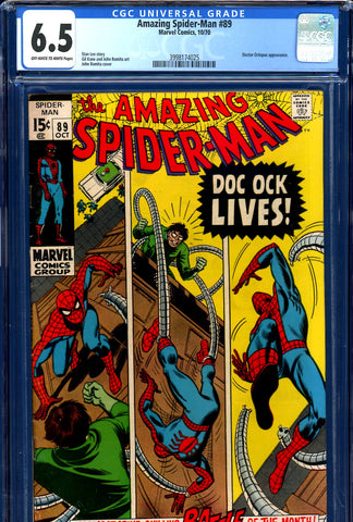 Amazing Spider-Man #089 CGC graded 6.5 Doctor Octopus cover/story - SOLD!