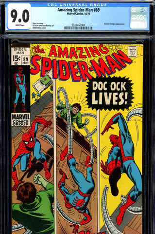 Amazing Spider-Man #089 CGC graded 9.0 white pages SOLD!