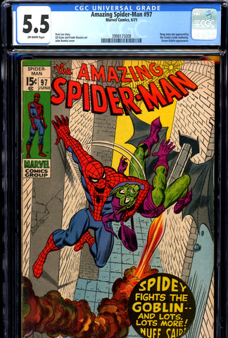 Amazing Spider-Man #097 CGC graded 5.5 story not approved by CCA - SOLD!